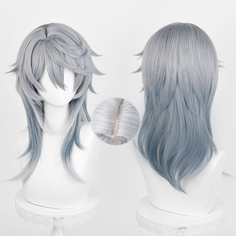 HSR Sunday Cosplay Wig 52cm Gr - Anime Cosplay Blue Hair recension och pris