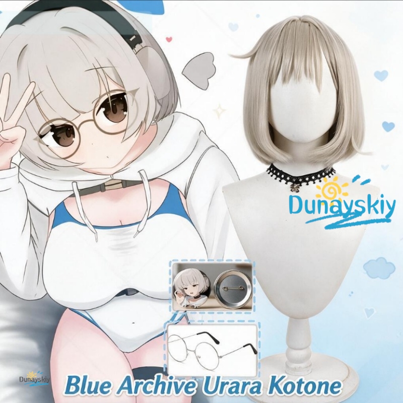 Blue Archive Urara Kotone Role - Anime Cosplay Blue Hair recension och pris